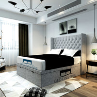 Maya Winged Divan Ottoman Storage Bed - Bed Universe