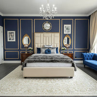 The Royal Panel Luxury Bed With Optional Ottoman Gas Lift Storage