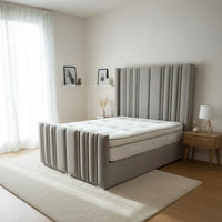 Dulux Wingback Footboard Bed With Optional Ottoman Gas Lift Storage