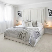 Royal Bumper Panel Luxury Bed With Optional Ottoman Gas Lift Storage