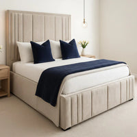 Slava Bumper Footboard Bed With Optional Ottoman Gas Lift Storage