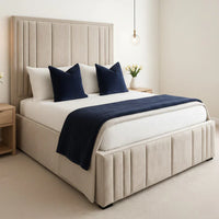 Slava Bumper Footboard Bed With Optional Ottoman Gas Lift Storage