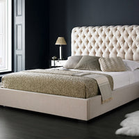 Chesterfield Light Cream Chenille Nina Sleigh Bed Frame