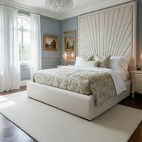 Sunshine Panal Bumper Luxury Bed With Optional Ottoman Gas Lift Storage