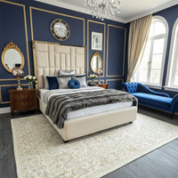 The Royal Panel Luxury Bed With Optional Ottoman Gas Lift Storage