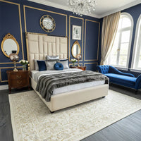 The Royal Panel Luxury Bed With Optional Ottoman Gas Lift Storage