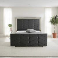 Tower Mirror Luxury Bed With Optional Ottoman Gas Lift Storage