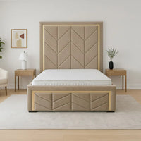 Tower Strip Luxury Bed With Optional Ottoman Gas Lift Storage