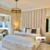 Nero Wide Panel Headboard Bed Frame