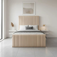 Lining Luxury Bed With Optional Ottoman Gas Lift Storage