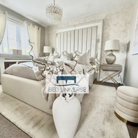 Cali Mirror Border Panel Strip Line Fabric Bed