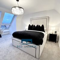 Rixos Tall Headboard Piped Bed Frame