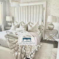 Cali Mirror Border Panel Strip Line Fabric Bed