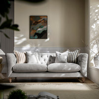 Ashby Chesterfield Large 3-Seater Sofa, Mist Grey Chenille