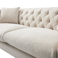 Ashby Chesterfield Large 3-Seater Sofa, Oatmeal Chenille