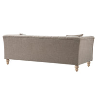 Ashby Chesterfield Large 3-Seater Sofa, Taupe Chenille