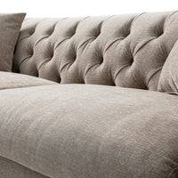 Ashby Chesterfield Large 3-Seater Sofa, Taupe Chenille