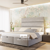 Faze Lines Panel Linear Stripe Panel Divan Ottoman Storage Bed