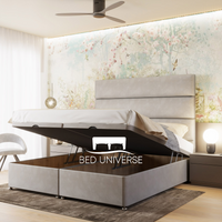 Faze Lines Panel Linear Stripe Panel Divan Ottoman Storage Bed