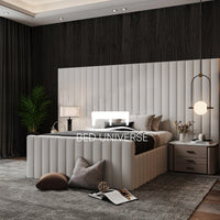 Geneva High & Wide Headboard Bed Frame