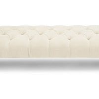 Colorado Soft Cream Naple Chesterfield Sleigh Scroll Bed Frame