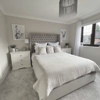 Hampton Plain Wings Wingback Bed | Bed Universe