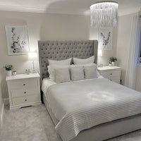 Hampton Plain Wings Wingback Bed | Bed Universe