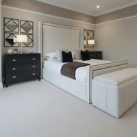 Tokyo Wing Fooboard Bed With Optional Ottoman Gas Lift Storage