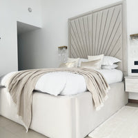 Horizon Stripe Line Panel Bed | Bed Universe