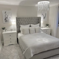 Hampton Plain Wings Wingback Bed | Bed Universe