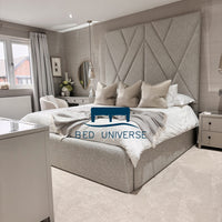 Aurora Deluxe Tall Headboard Border Bed Frame