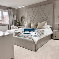 Aurora Deluxe Tall Headboard Border Bed Frame