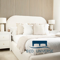 Lusso Cream Teddy Boucle Bed Frame