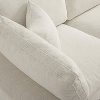 Lutyens Beige Linen Blend Modular Sofa 3-Piece Chaise