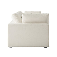 Lutyens Beige Linen Blend Modular Sofa, 3-Piece