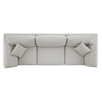 Lutyens Light Grey Linen Blend Modular Sofa, 3-Piece