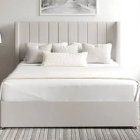 Penelope Winged Upholstered Storage Divan Bed