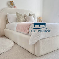 Lusso Cream Teddy Boucle Bed Frame