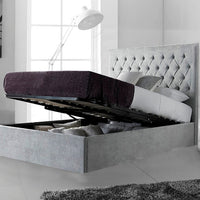 Liana Silver Naple Ottoman Storage Bed