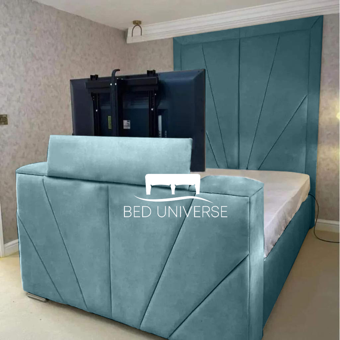 Somerton Upholstered TV Optional Ottoman Bed Frame