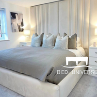 Nero Wide Panel Headboard Bed Frame