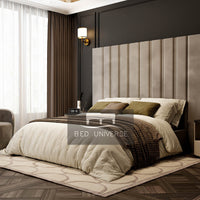 Nero Wide Panel Headboard Bed Frame | Bed Universe