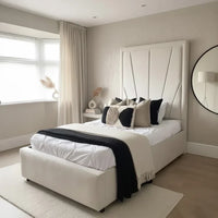 Bumper Designer Luxury Bed With Optional Ottoman Gas Lift Storage