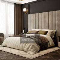 Nero Wide Panel Headboard Bed Frame | Bed Universe