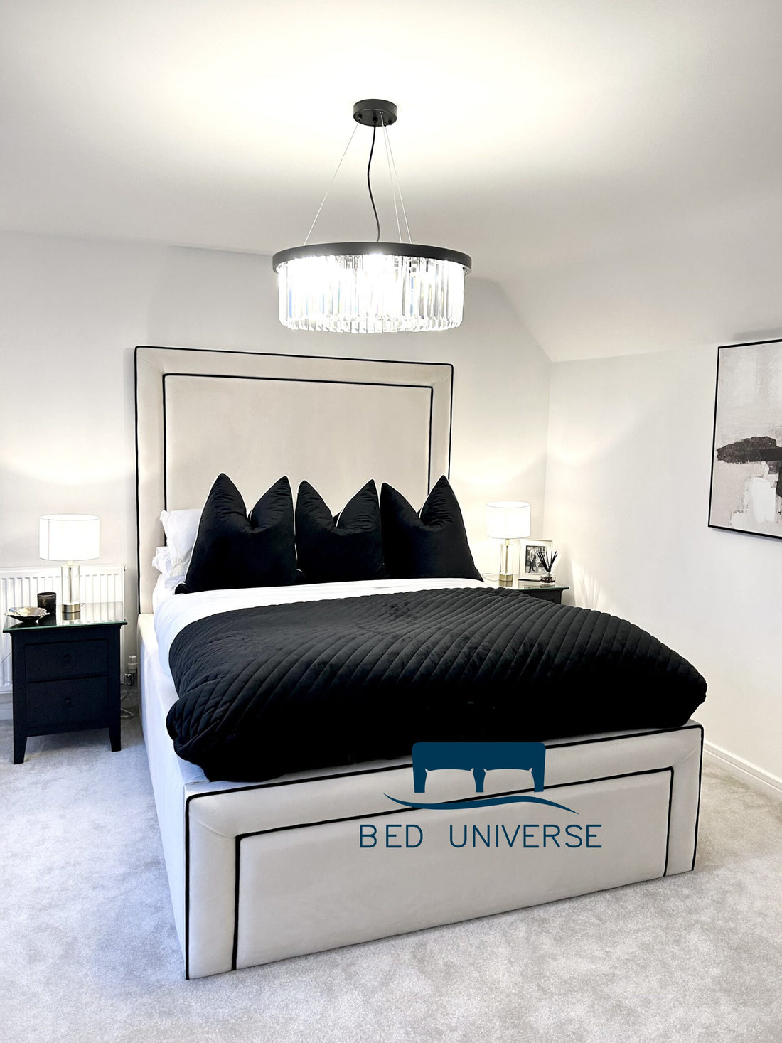 Rixos Tall Headboard Piped Bed Frame