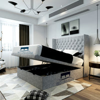 Maya Winged Divan Ottoman Storage Bed - Bed Universe