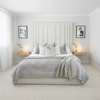 Royal Bumper Panel Luxury Bed With Optional Ottoman Gas Lift Storage