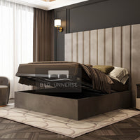 Nero Wide Panel Headboard Bed Frame | Bed Universe