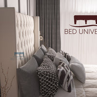 Julius Plush Fabric Winged Bed