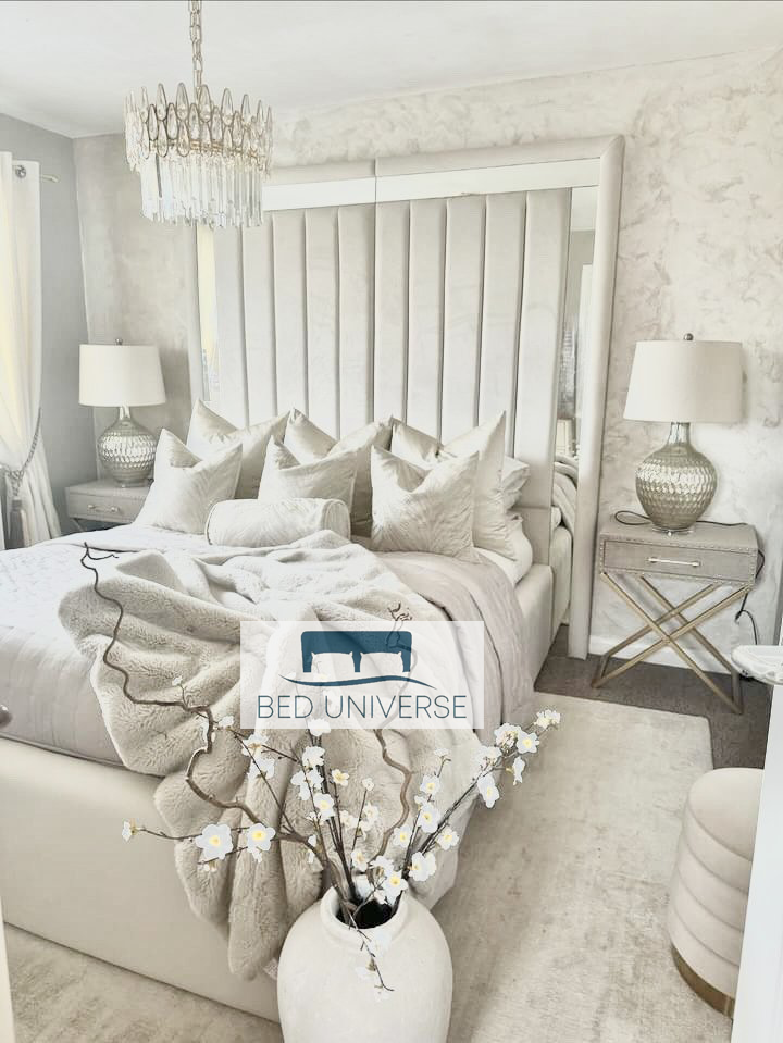 Cali Mirror Border Panel Strip Line Fabric Bed